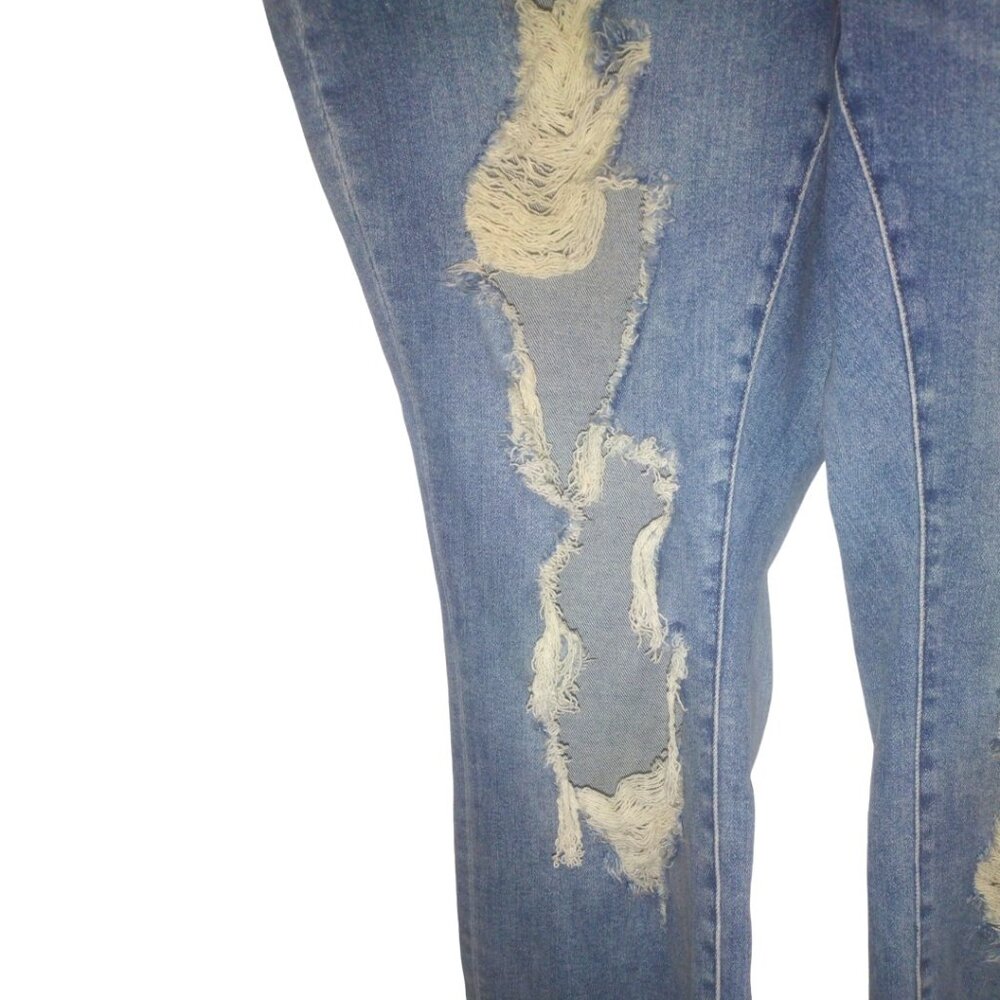 Judy Blue High Waist Heavy Destroyed Distressed Straight Fit Denim Jeans NWT 24W - Picture 4 of 11